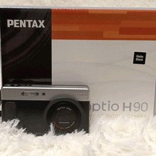 Pentax Optio H90 Digital Camera Boxed Very Good Tested Japan LCD Spot 