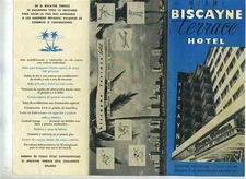Biscayne Terrace Hotel Brochure Miami Beach Florida 1940's in Spanish 