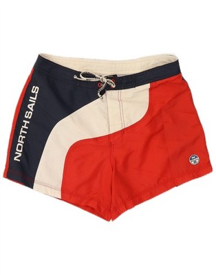 NORTH SAILS Mens Graphic Swimming Shorts Small Multicoloured Colourblock EF09