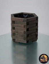 Beautiful Hexagonal Brown Pot Planter HandMade in UK ~~~~ PAINTED