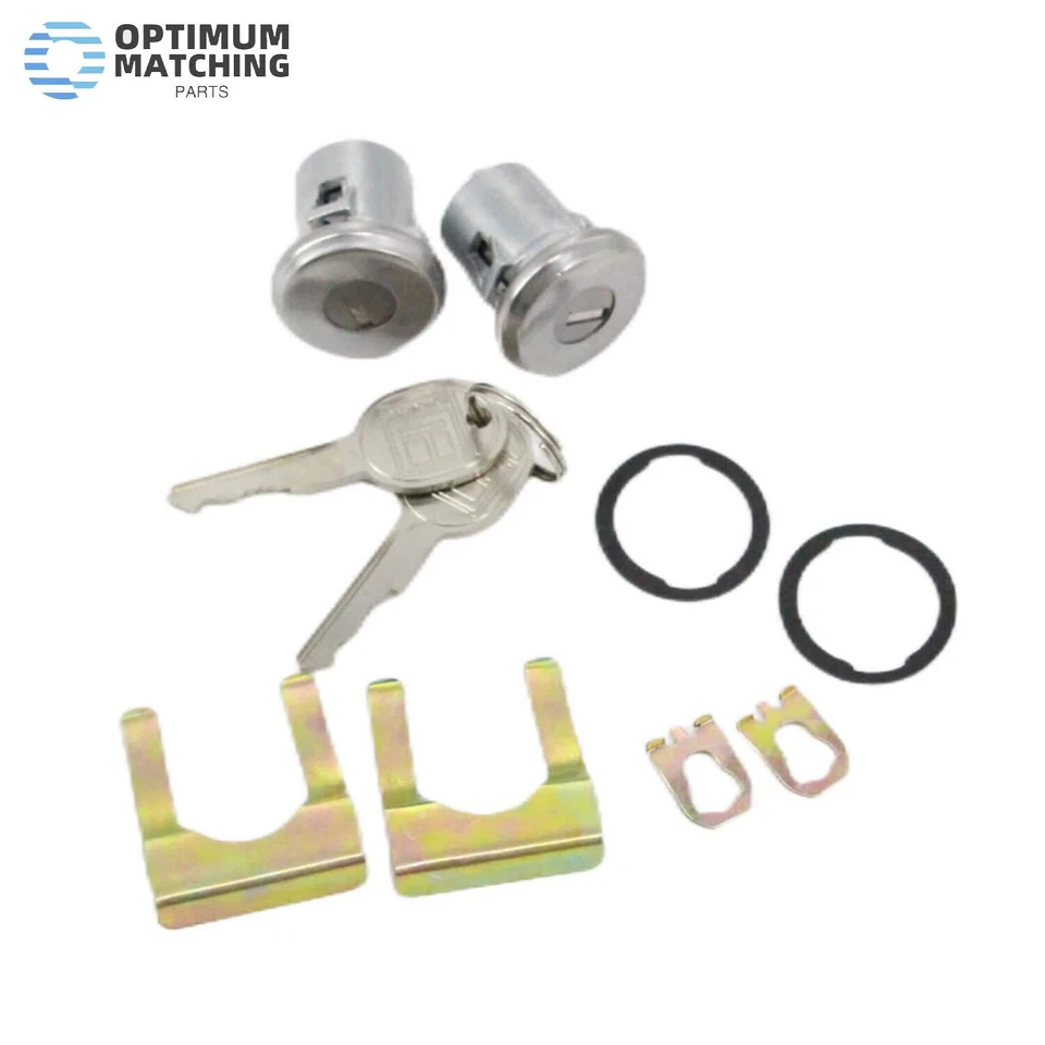 For Chevrolet S-10 Blazer 1983-94 Door Lock Key Cylinder Tumbler Pair Chrome US - Image 3 of 4