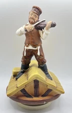 Vintage Fiddler on the Roof Sankyo Japan Music Box Figurine Hand Painted