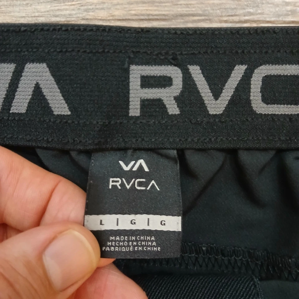 Shorts de luta RVCA masculino grande preto logotipo VA MMA luta luta luta BJJ Penn - Imagem 3 de 4