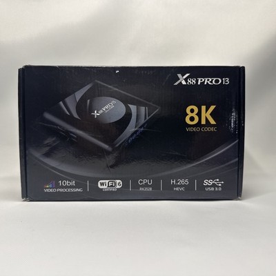 X88 Pro 13 Android 13 Smart TV Box 4GB 64GB Quad Core 4K 8K Dual WiFi 6 BT5.0