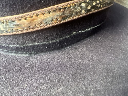 Bailey Cowboy Hat Purple or Faded Black S 6 3/4 Vintage Rodeo Western Horse Tack - Picture 10 of 11