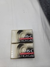 lot of 2 Maxell TC-30 VHS-C Premium High Grade HGX-Gold Camcorder Tape New