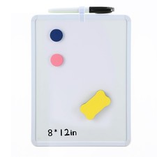 MXG 8 12 Inch Portable Double-Sided Small Whiteboard, White Frame Personal