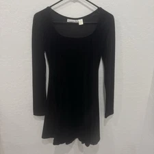 Vintage Jumping Joy Velvet Dress Womens Medium Long Sleeve Witchy Whimsigoth Y2K