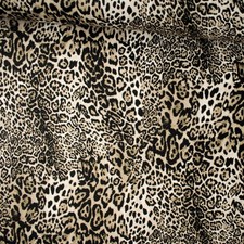 100% COTTON POPLIN Grey LYNX Leopard Spots Fabric Summer Cool Breathable 45"