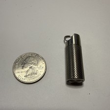 Small Pill Box Titanium Pill Fob Necklace Nitro Mini Waterproof Pill Holder