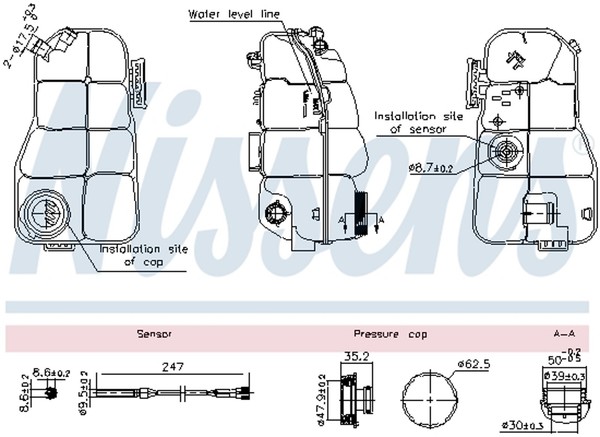 AusgleichsbehäLter KüHlmittel ** First FIT ** Nissens 996216 0,95 Liter FüR V40-image