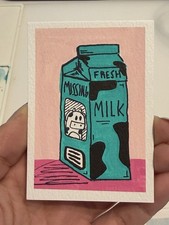 ACEO Original Mini Painting/fresh Milk Box