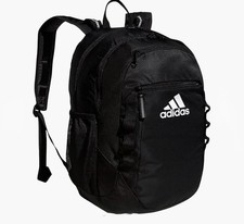 adidas Black Polyester Backpack Adjustable Strap Bottle Pocket Padded