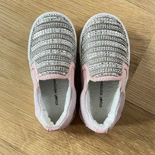 Stuart Weitzman Pink Vance Glitz Toddler Girls Sneaker With Embellishments Sz 5