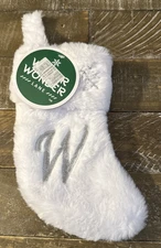 Winter Wonder Lane "W" Mini Hanging Christmas Stocking-Brand New-SHIPS N 24 HOUR
