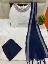 Women's Embroidery Kurti Pant Set with Matching Dupatta  Festive  Party Wear