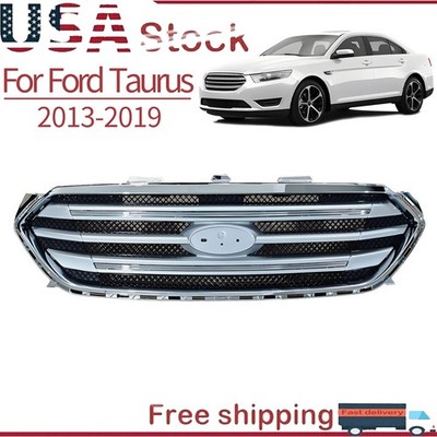Chrome Grille For 2013-2019 Ford Taurus Front Bumper Upper Grill Mesh Grille