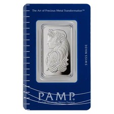 1 oz Platinum PAMP Suisse Bar w/ Assay Card 2217.30 per troy oz