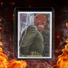 2024 Skybox Marvel Masterpieces '92 Platinum Red Skull Canvas #80