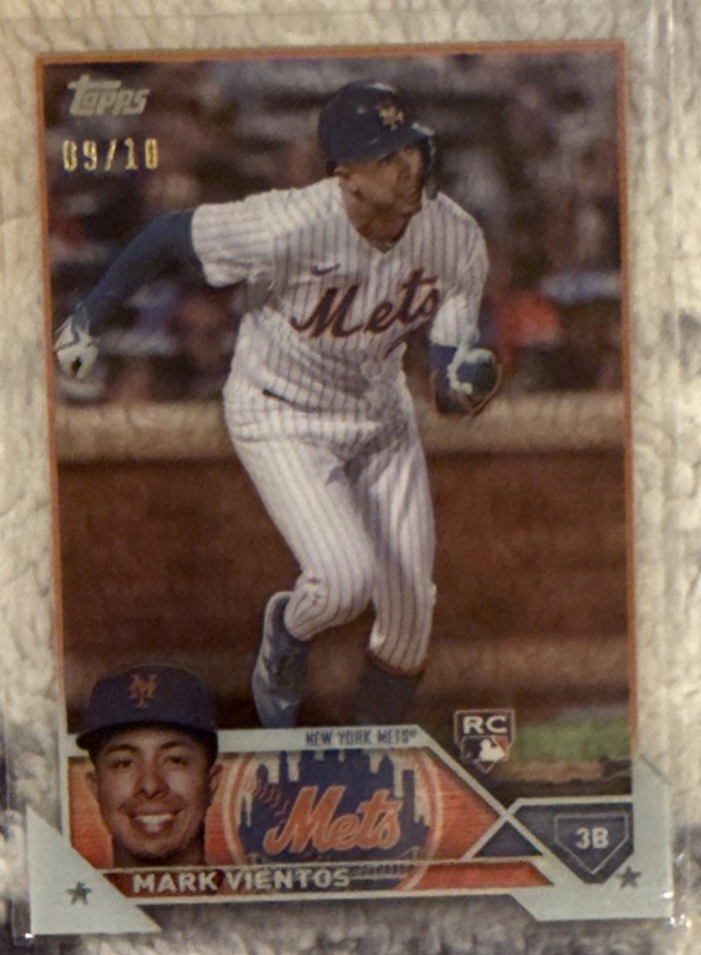 2023 TOPPS SERIES 2 MARK VIENTOS CLEAR PARALLEL RC 09/10 NEW YORK METS #550