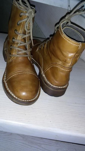 Women Billi Bi Boots Brown Leather 37 #5YXO
