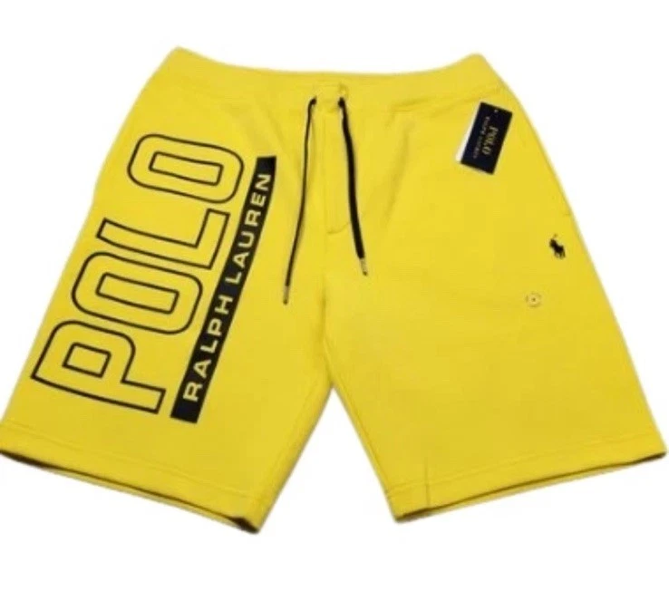 Polo Ralph Lauren Men's Yellow Big & Tall Polo Logo Tech Knit Shorts, 5XB