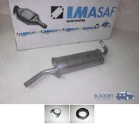Imasaf ESD Auspuff Endtopf + Anbauteil für Peugeot 104 0.9 + 1.1 1972-1979