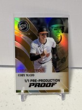 Press Pass 2024 Premium Coby Mayo Reflector 1/1 Production proof Baseball Card