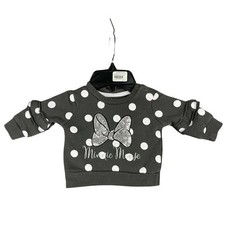 Minnie Mouse Sweatshirt Baby 3/6M Child Sequin Bow Polka Dot Disney Primark