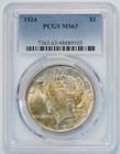 1924 Peace Silver Dollar PCGS MS 63 $1 — photo 1