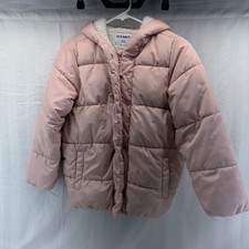 Girls Pink And White Puffer Jacket