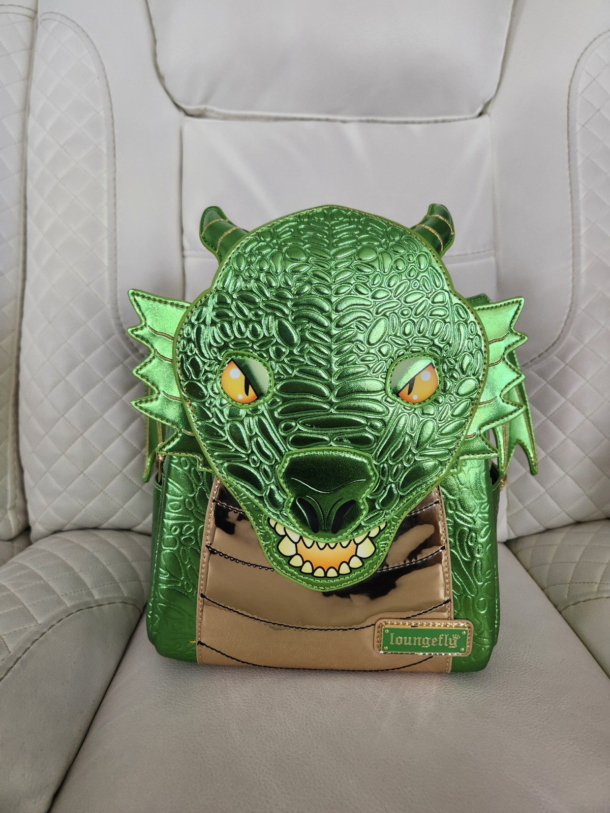 Loungefly Green Dragon Mini Backpack (Books-A-Million Exclusive)