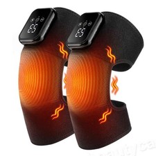 Cordless Knee Massager for Pain Relief with 3 Vibration Modes, 3 Heating Levels