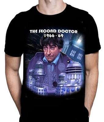 The Second Doctor Who 1960 s TV Show Herren T-Shirt Oberteil Neu alle Größen