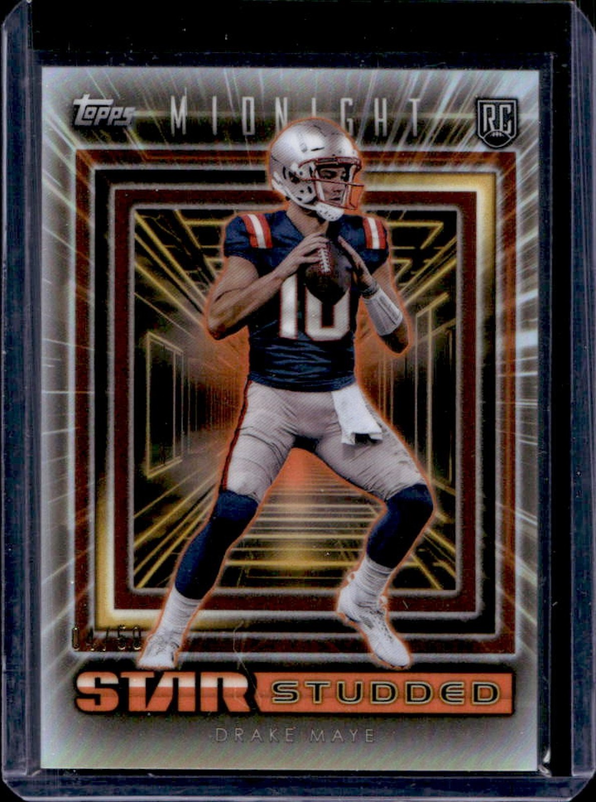 Drake Maye Topps Midnight Star Studded #SS4 Summer Solstice