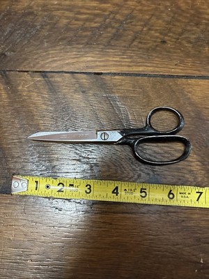 Vintage CLAUSS No. 3216 Scissors 6  Sewing Crafts USA Black