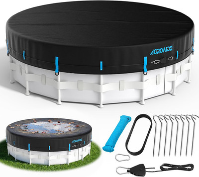 16 Foot round Winter Pool Cover, Upgraded Seamless Side Design, 3-In-1 Super Win