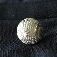 London Badge & Button Co Blazer Cuff Button 17mm Silver Golf Ball Club England