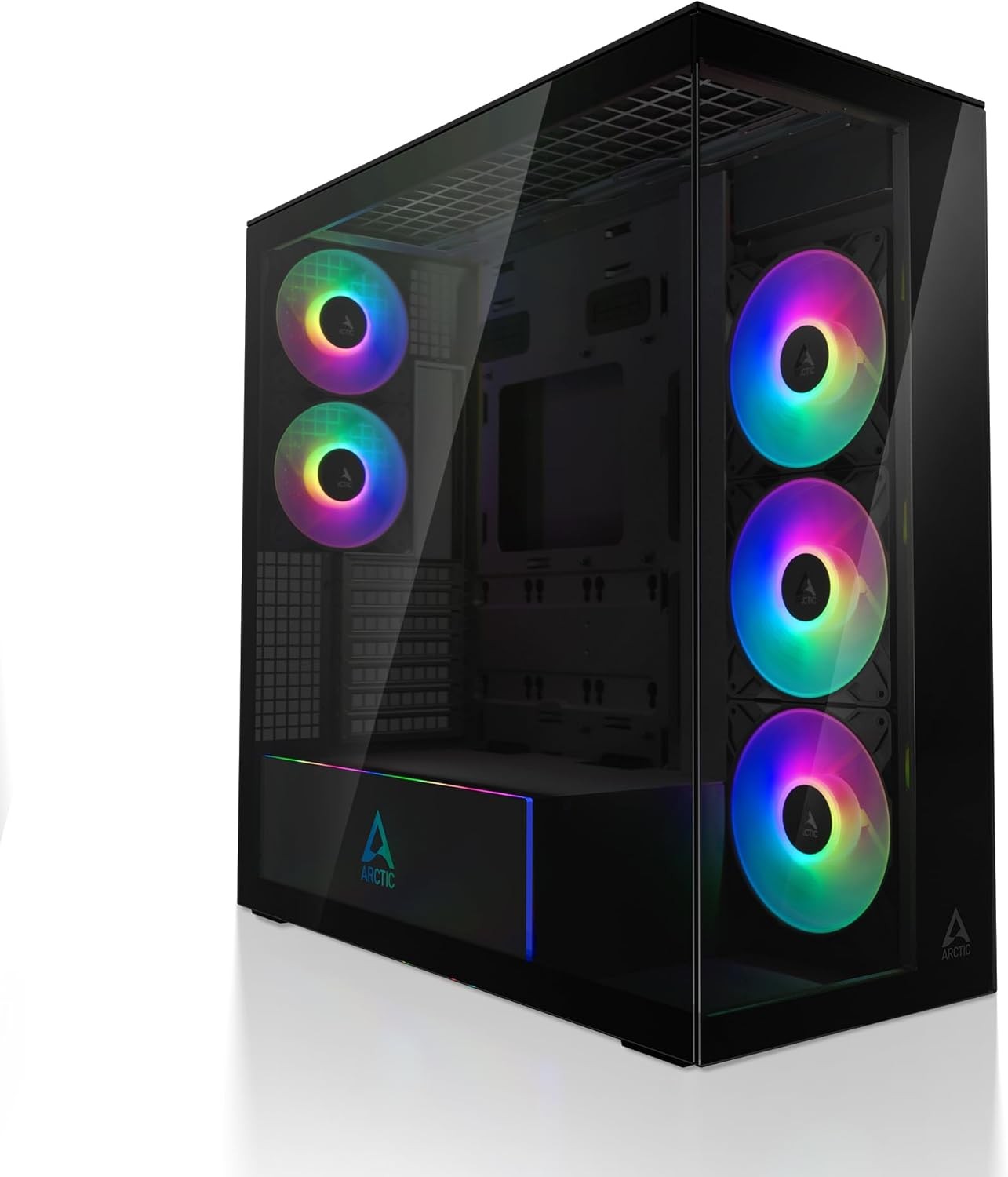 Arctic Xtender PC Case-Mid Tower-Tempered Glass A-RGB (Mirror Black) ACPCC00018A
