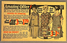 Adv PC; Bernard Hewitt & Co. Chicago Illinois, Womens Dress Sale $1.79, ca 1920