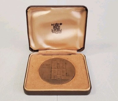 1965 Westminster Abbey 900 Years Commemorative Medal Medallion & Box Royal Mint