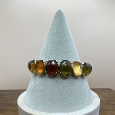 Multi Colored Faux Amber Faceted Glass Stones...