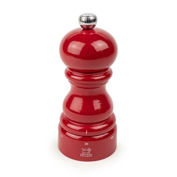 Peugeot SalzmüHle Paris 12Cm Passionsrot Buchenholz Lackiert Stahlmahlwerk-image