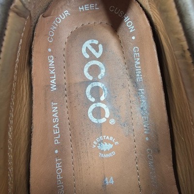 Ecco Boat Shoes Mens EU 44 US 10 - 10.5 Brown Leather Slip  display picture 1