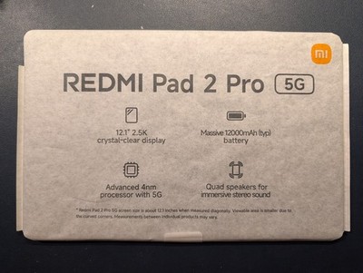 Bundle Xiaomi Redmi Pad 2 Pro 5G Snapdragon 7s Gen 3 256GB ROM 8GB RAM