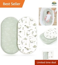 Stretch Ultra Soft Fitted Bassinet Sheet Set 2 Pack, Universal Fit for Bassin...