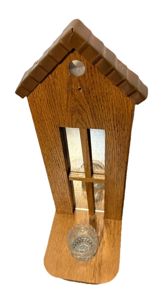 Vintage Rustic Handmade Wooden Wall Mirror w/ Candle Shelf Approx 15.5” x 5.5” - Image 2 of 4