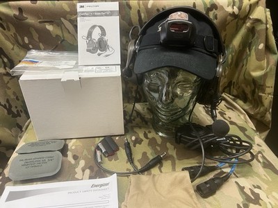 3M Peltor ComTac V Headset Dual Comm Green w/ Two PTTs