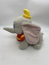 Disney Dumbo Plush Flying Elephant Super Soft Stuffed Animal 12  Yellow Hat EUC