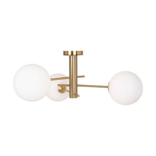 Artcraft Lighting AC11763 Aurelia 3 Light 32"W Semi-flush Ceiling - White - Picture 6 of 8